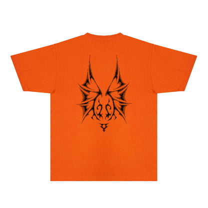 Purple Dotted Bat Graphic T-Shirt Short Sleeve Casual Streetwear Tee PUR116