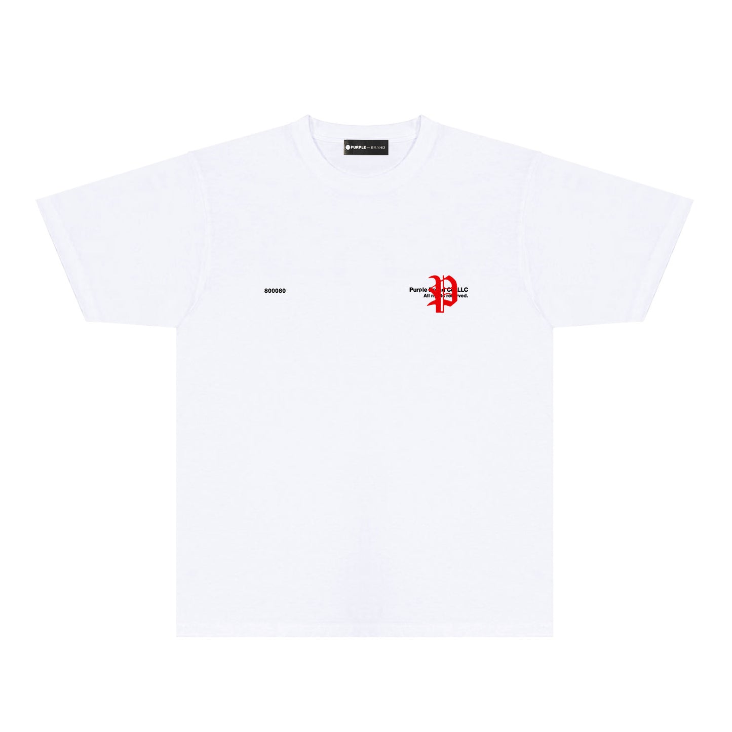 Purple Red Sanskrit Letter Graphic T-Shirt Short Sleeve Casual Streetwear Tee PUR117
