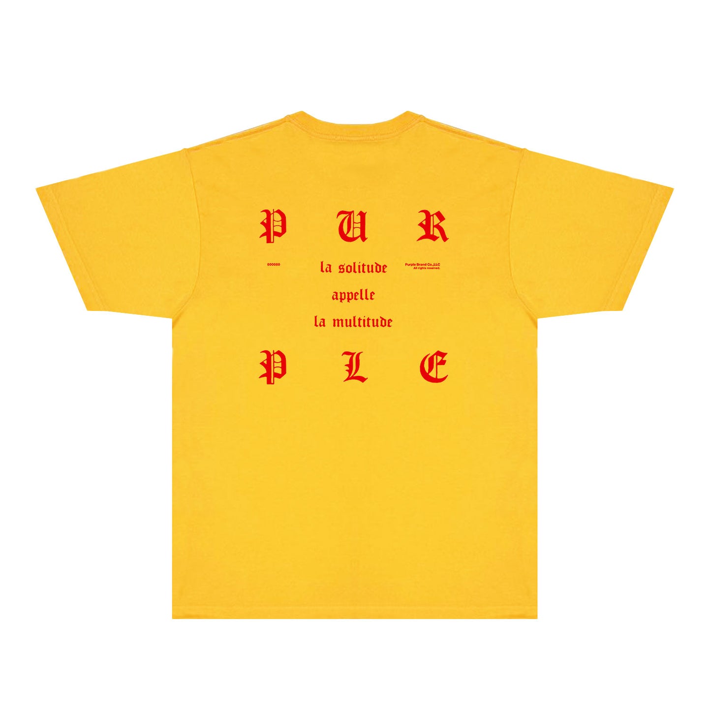 Purple Red Sanskrit Letter Graphic T-Shirt Short Sleeve Casual Streetwear Tee PUR117