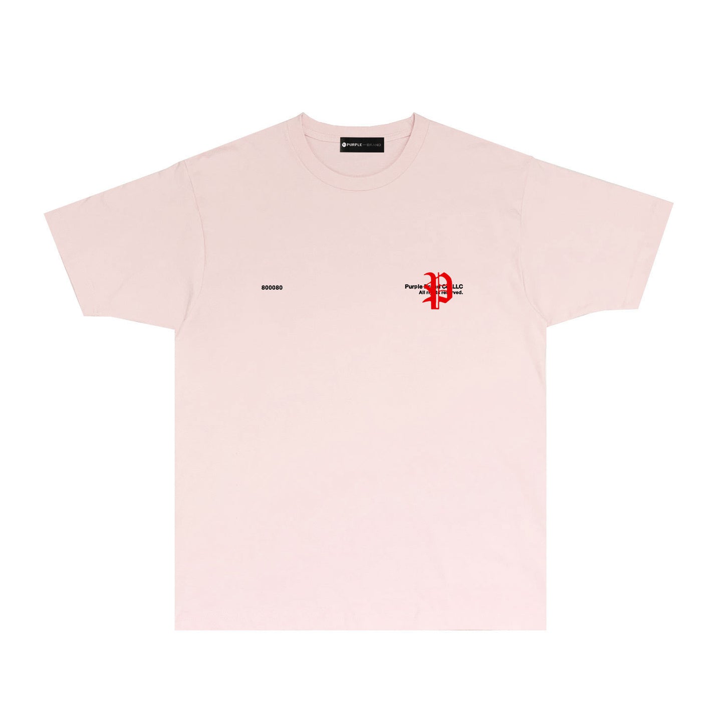 Purple Red Sanskrit Letter Graphic T-Shirt Short Sleeve Casual Streetwear Tee PUR117
