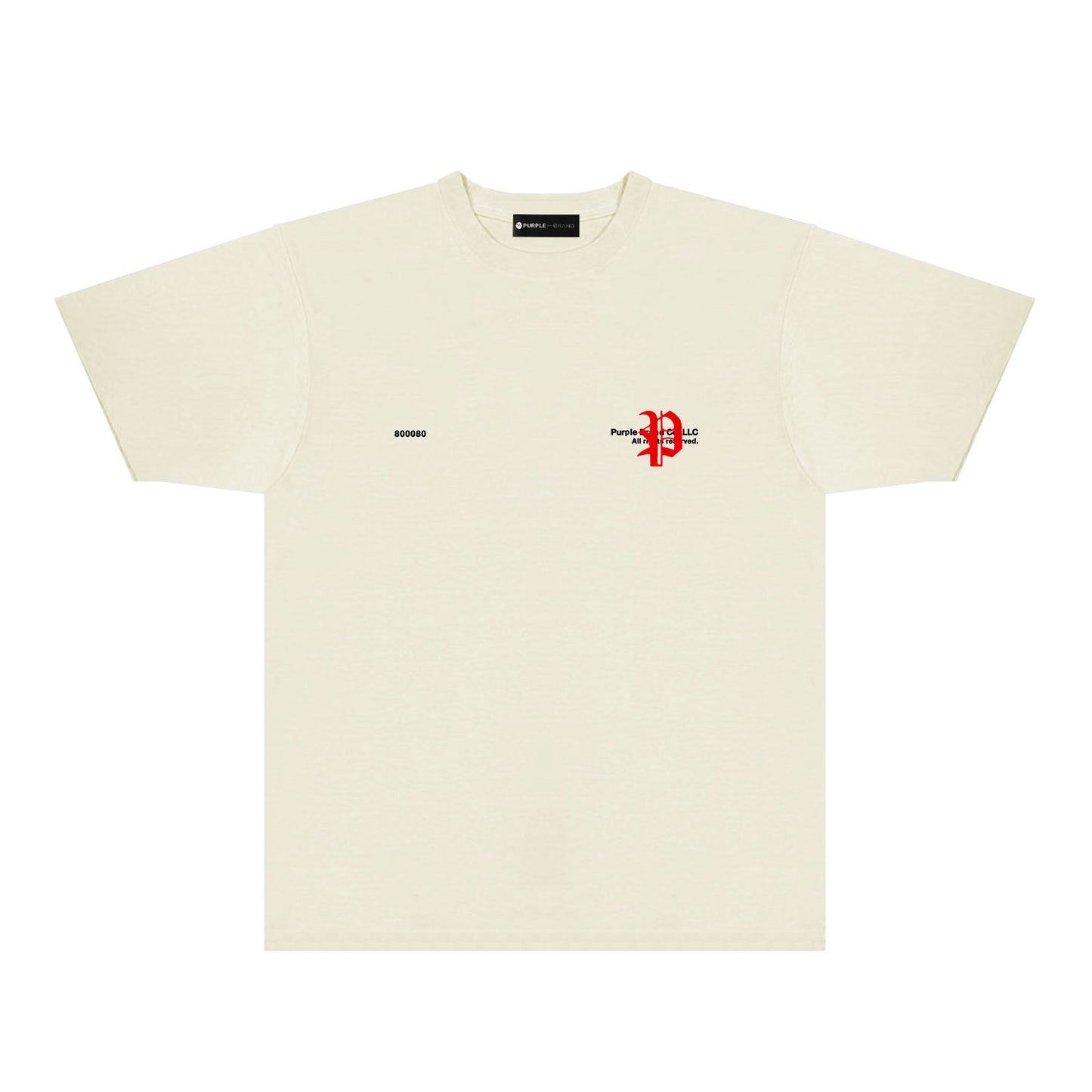 Purple Red Sanskrit Letter Graphic T-Shirt Short Sleeve Casual Streetwear Tee PUR117