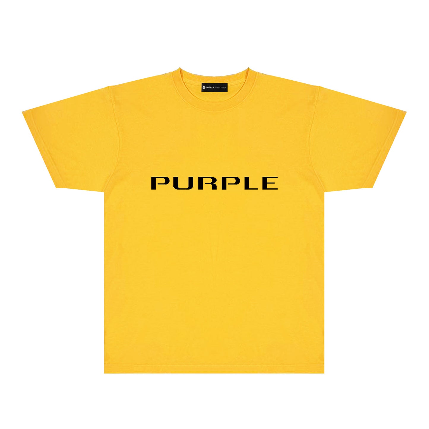 Purple Modern Simplified Letter Graphic T-Shirt Short Sleeve Casual Streetwear Tee PUR121