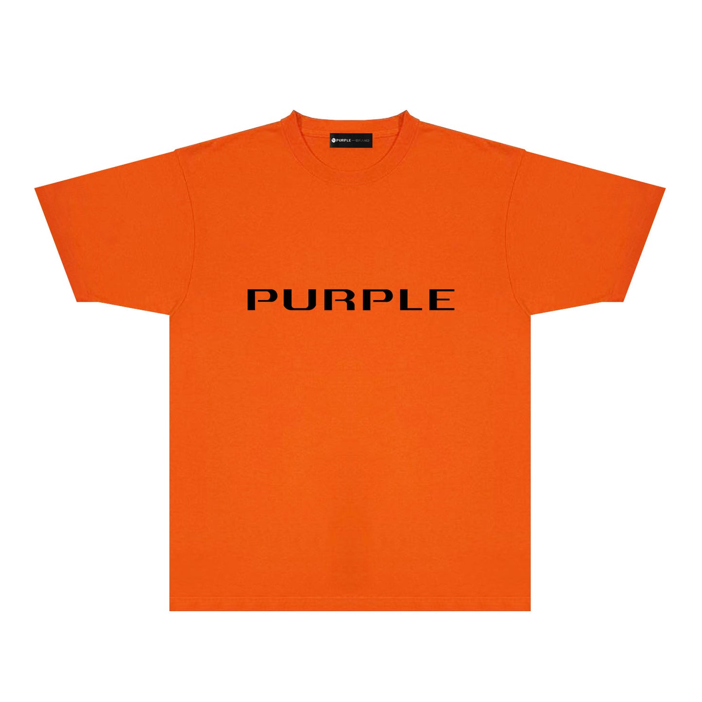 Purple Modern Simplified Letter Graphic T-Shirt Short Sleeve Casual Streetwear Tee PUR121