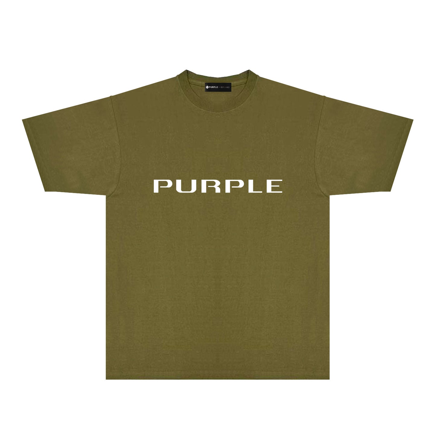 Purple Modern Simplified Letter Graphic T-Shirt Short Sleeve Casual Streetwear Tee PUR121