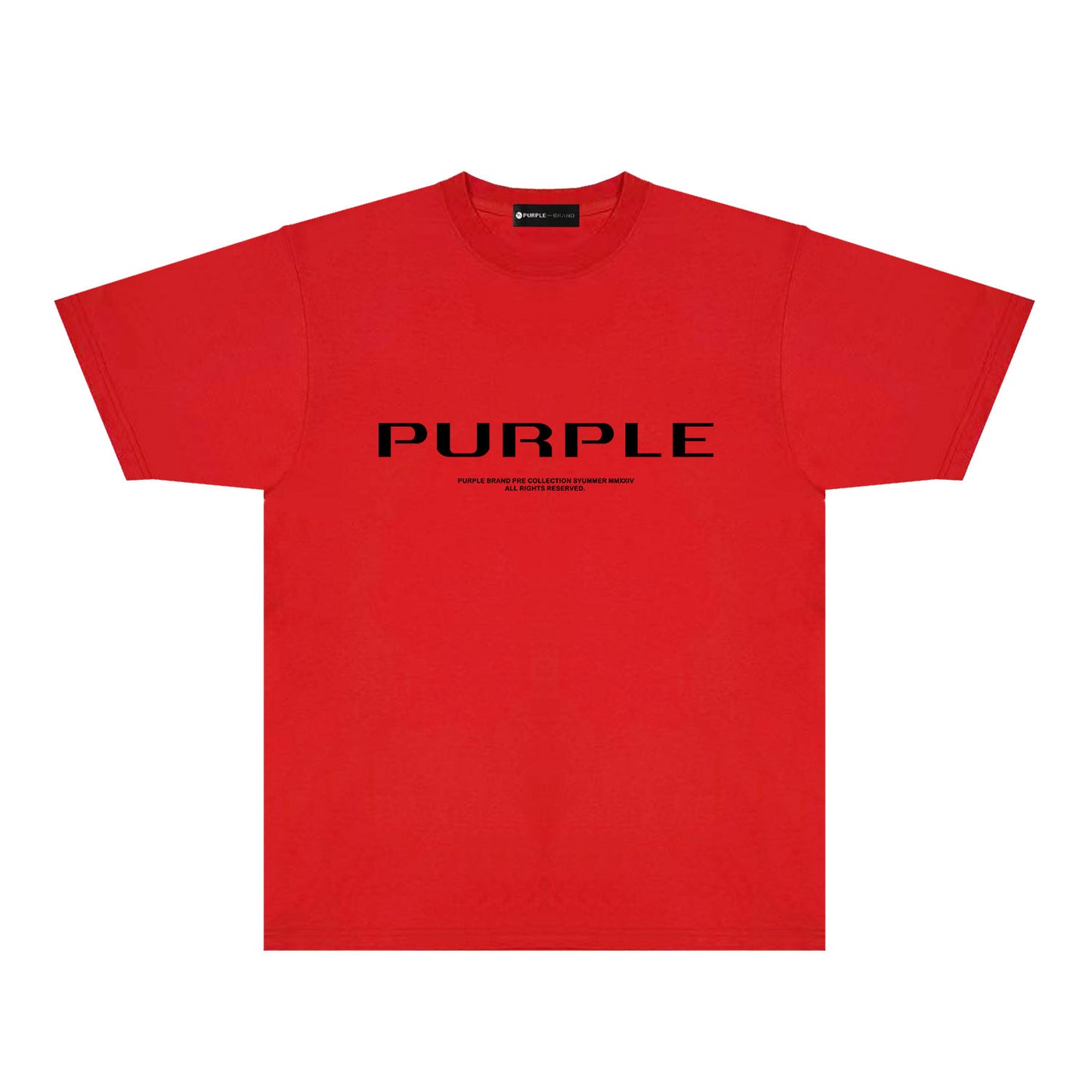 Purple Minimal Font Combination Graphic T-Shirt Short Sleeve Casual Streetwear Tee PUR124