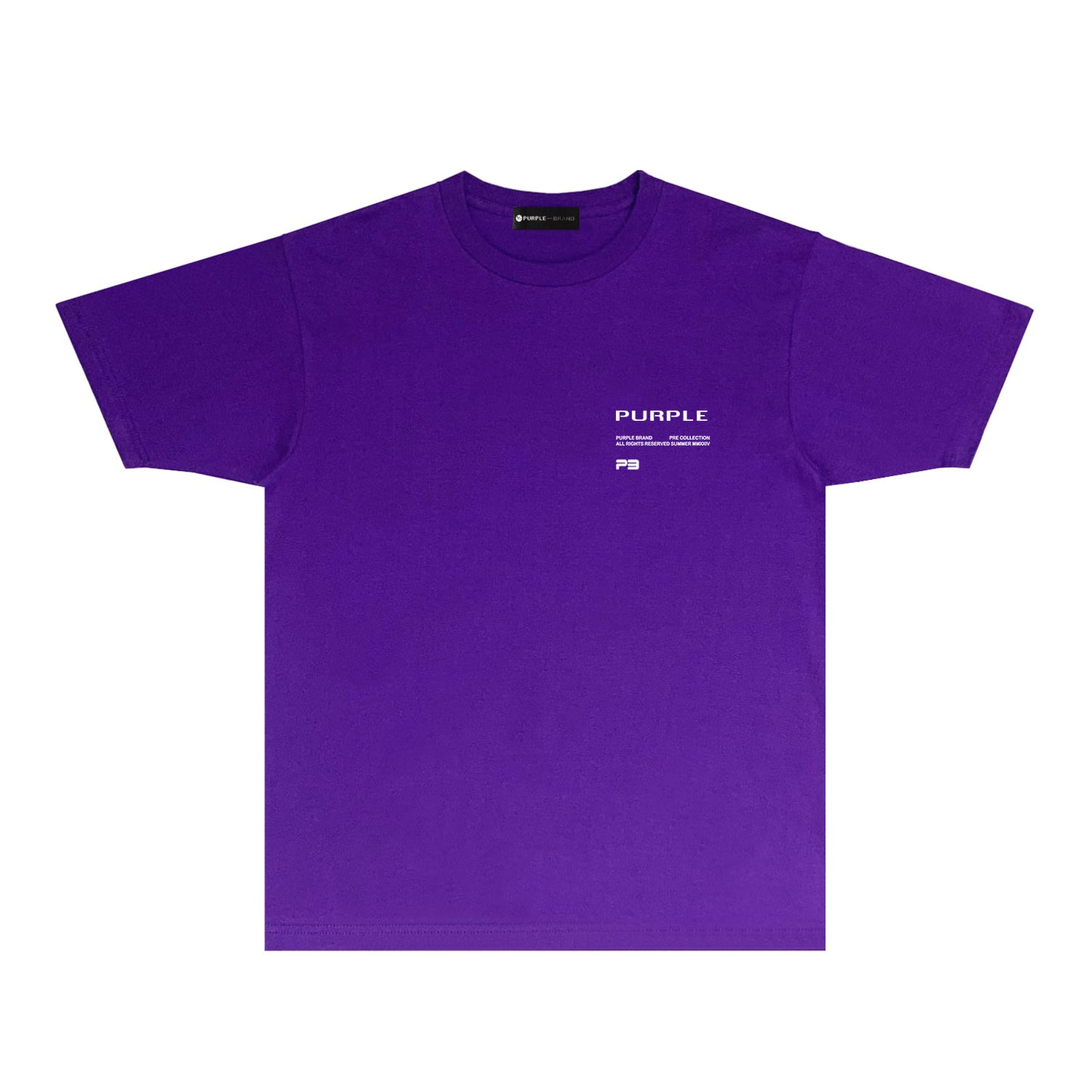 Purple Cutout Small Letter Graphic T-Shirt Short Sleeve Casual Streetwear Tee PUR127A