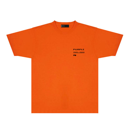 Purple Cutout Small Letter Graphic T-Shirt Short Sleeve Casual Streetwear Tee PUR127A