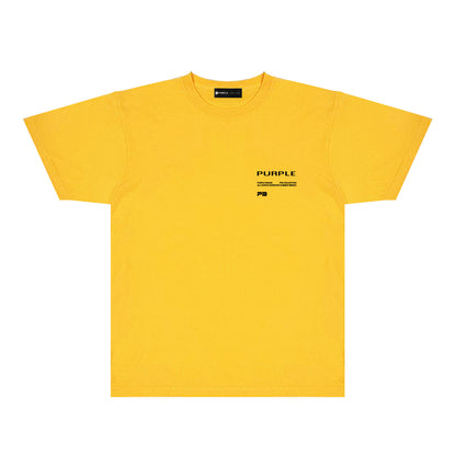 Purple Cutout Small Letter Graphic T-Shirt Short Sleeve Casual Streetwear Tee PUR127A