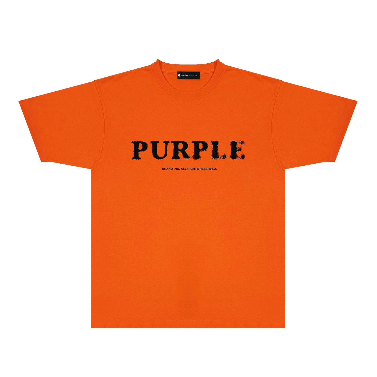 Purple Mist Effect Text Graphic T-Shirt Short Sleeve Casual Streetwear Tee PUR129