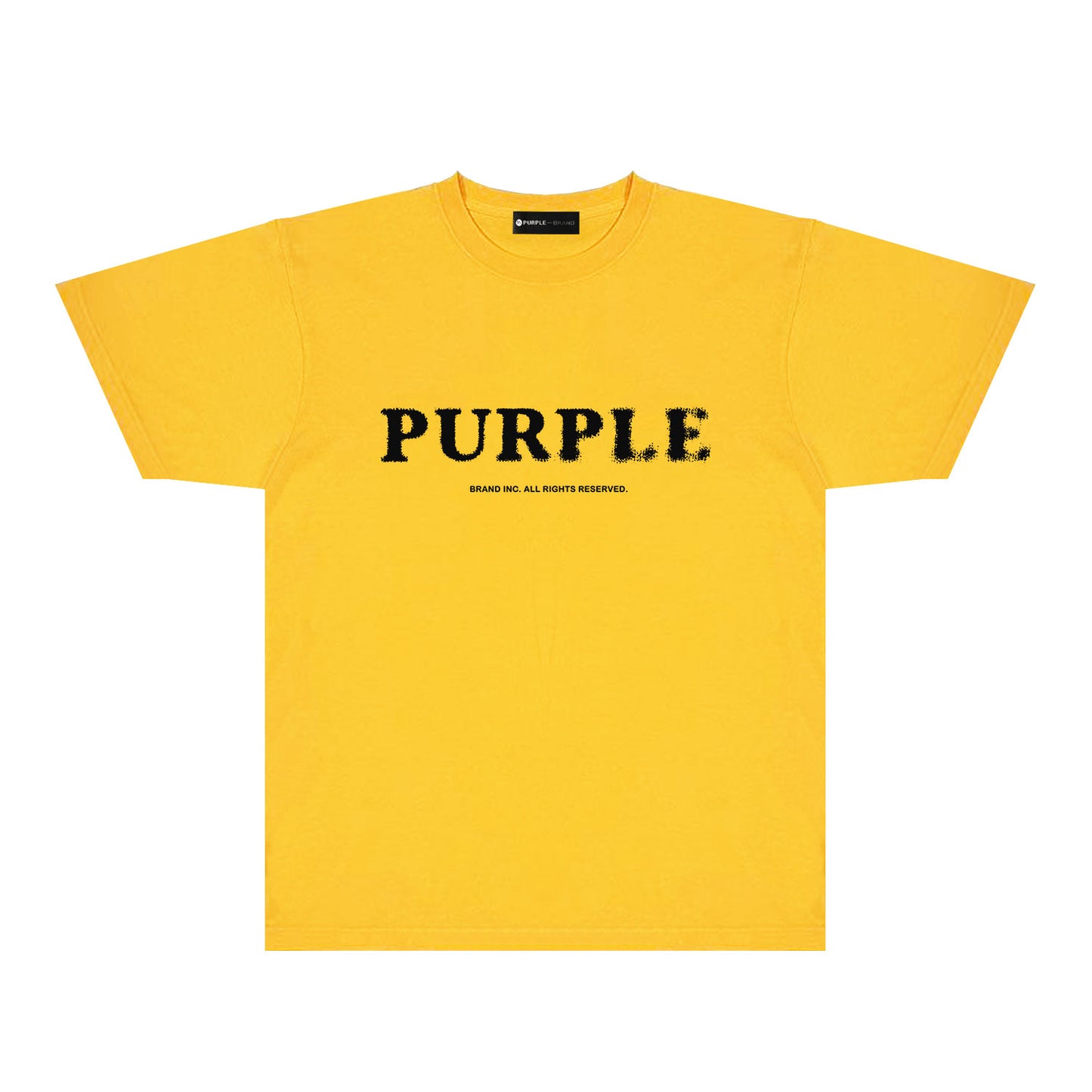Purple Mist Effect Text Graphic T-Shirt Short Sleeve Casual Streetwear Tee PUR129