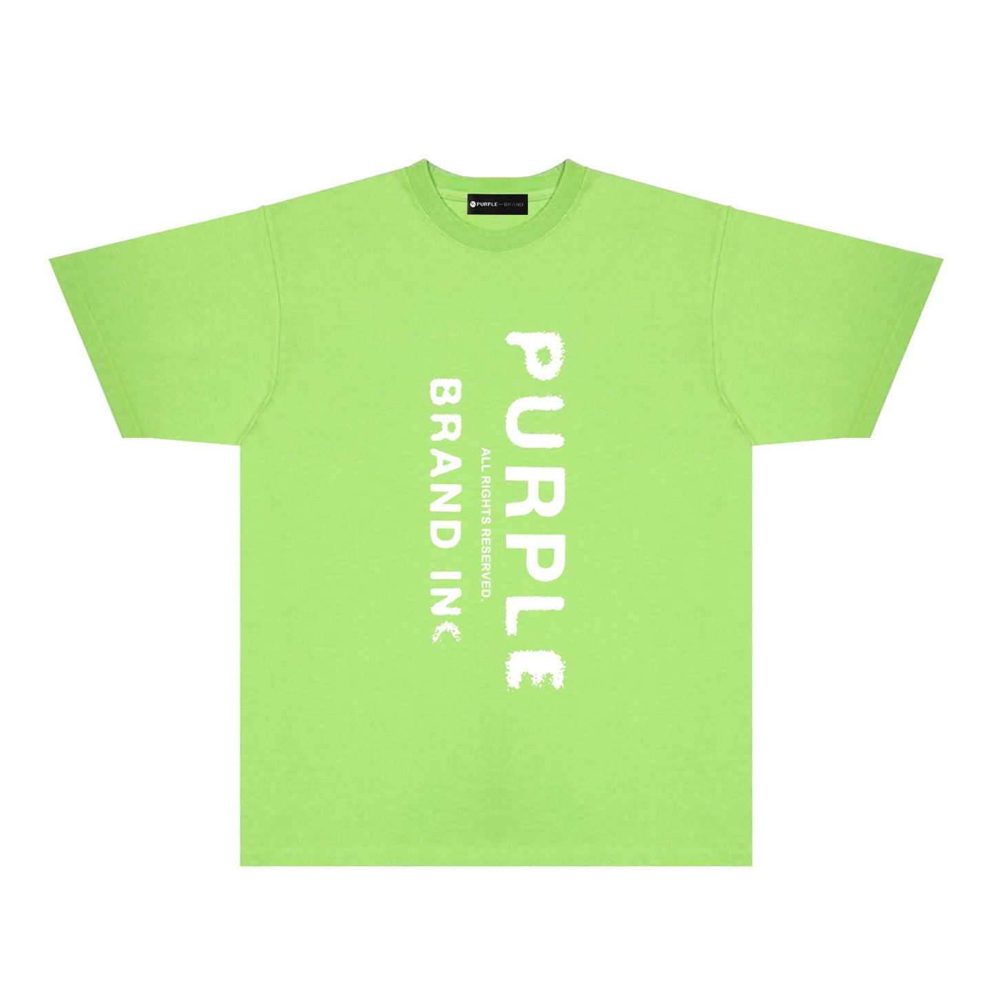 Purple Vertical Mist Text Graphic T-Shirt Short Sleeve Casual Streetwear Tee PUR130