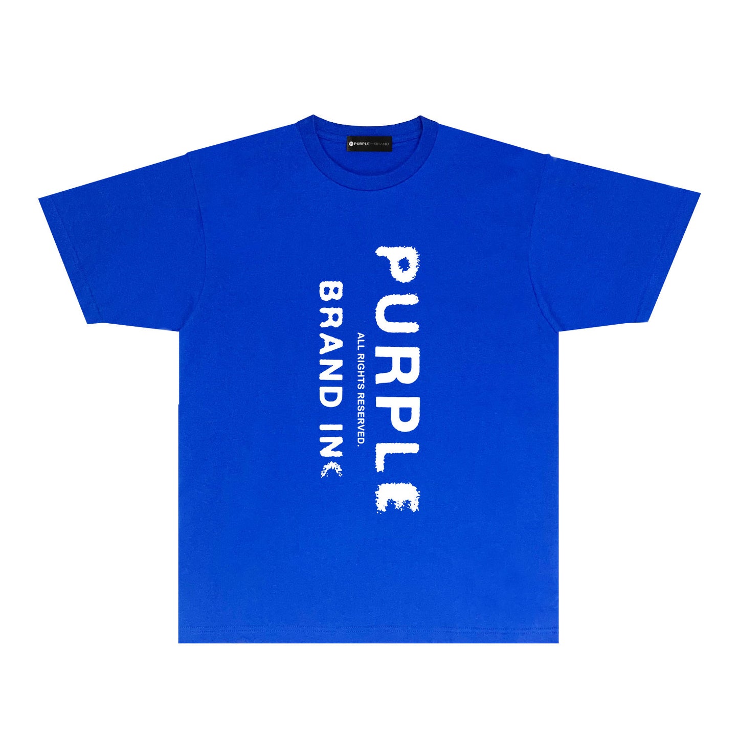 Purple Vertical Mist Text Graphic T-Shirt Short Sleeve Casual Streetwear Tee PUR130