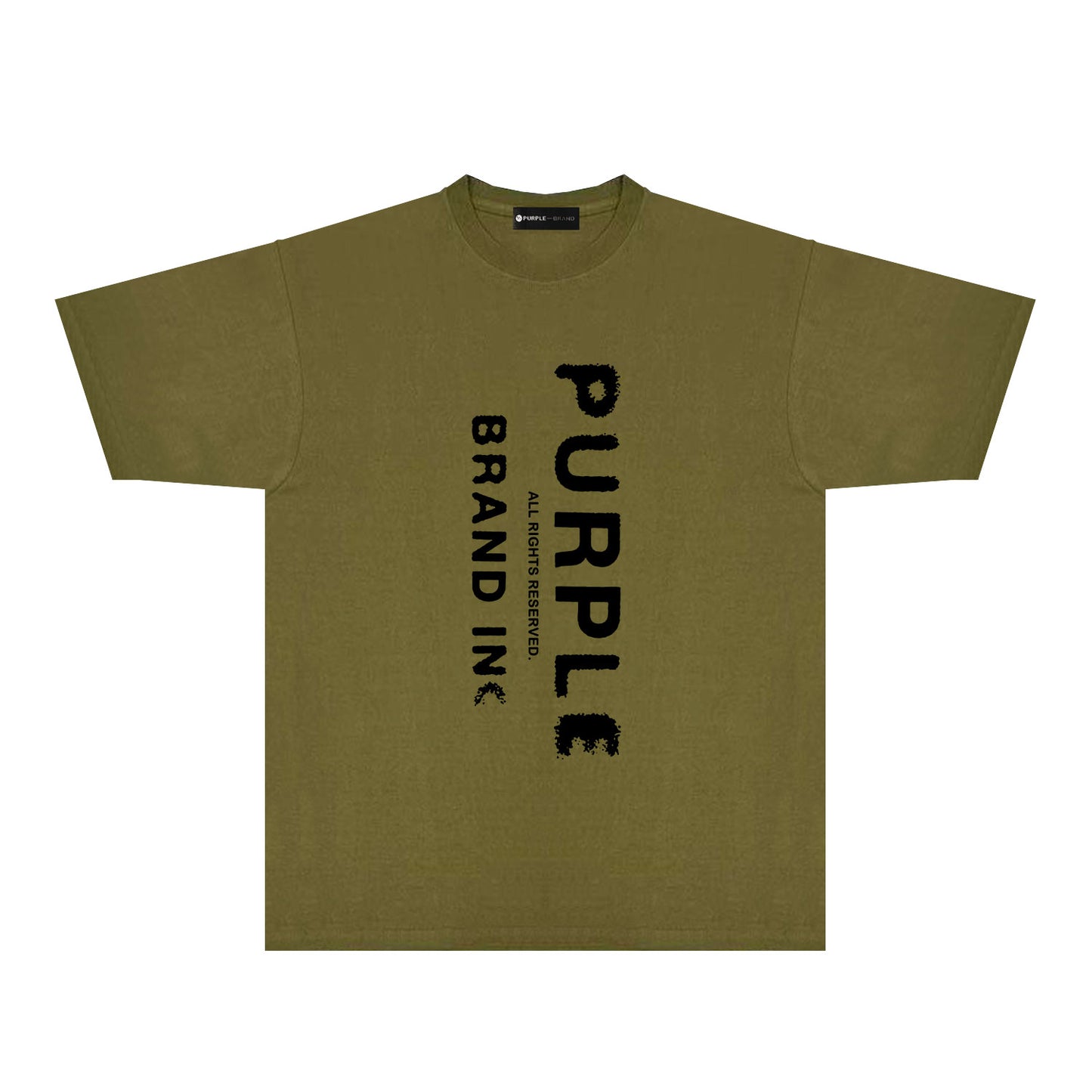 Purple Vertical Mist Text Graphic T-Shirt Short Sleeve Casual Streetwear Tee PUR130