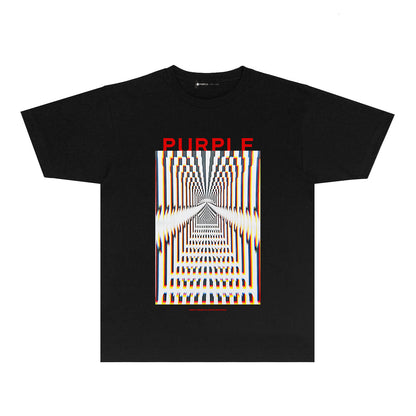 Purple Perspective Phantom Graphic T-Shirt Short Sleeve Casual Streetwear Tee PUR132