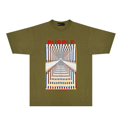 Purple Perspective Phantom Graphic T-Shirt Short Sleeve Casual Streetwear Tee PUR132