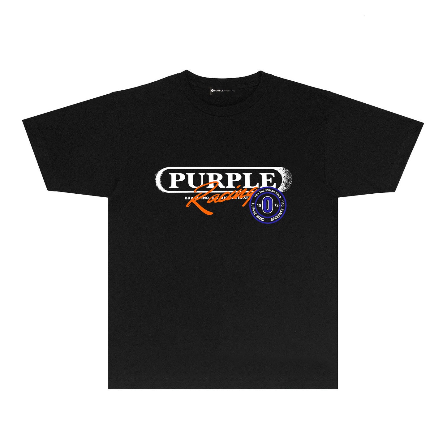 Purple Blurred Border Graphic T-Shirt Short Sleeve Casual Streetwear Tee PUR133