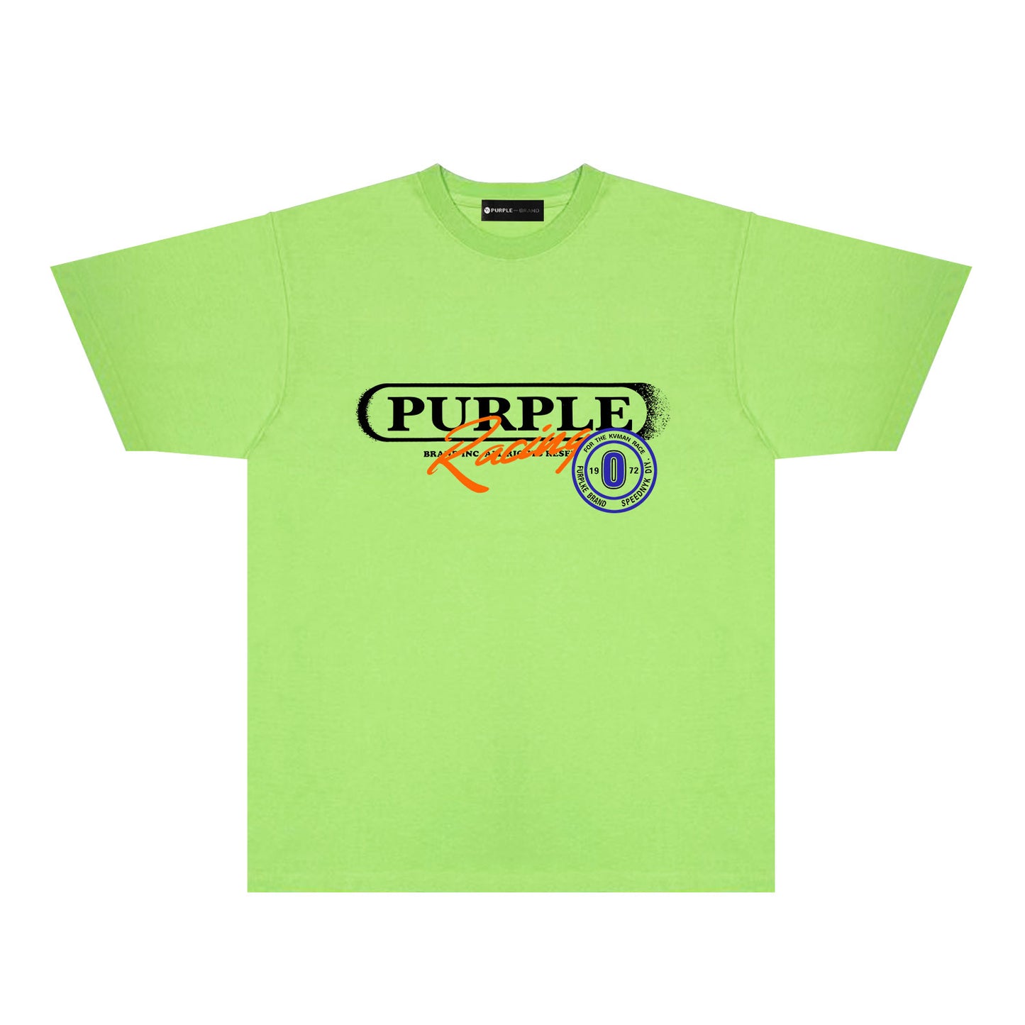 Purple Blurred Border Graphic T-Shirt Short Sleeve Casual Streetwear Tee PUR133