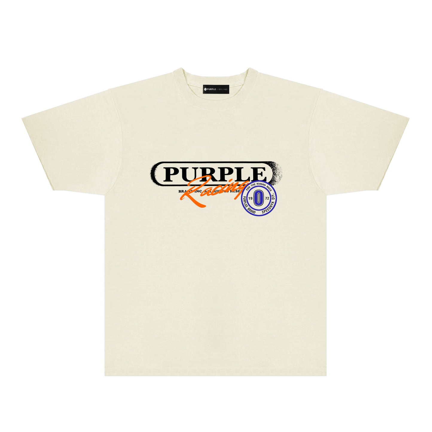 Purple Blurred Border Graphic T-Shirt Short Sleeve Casual Streetwear Tee PUR133