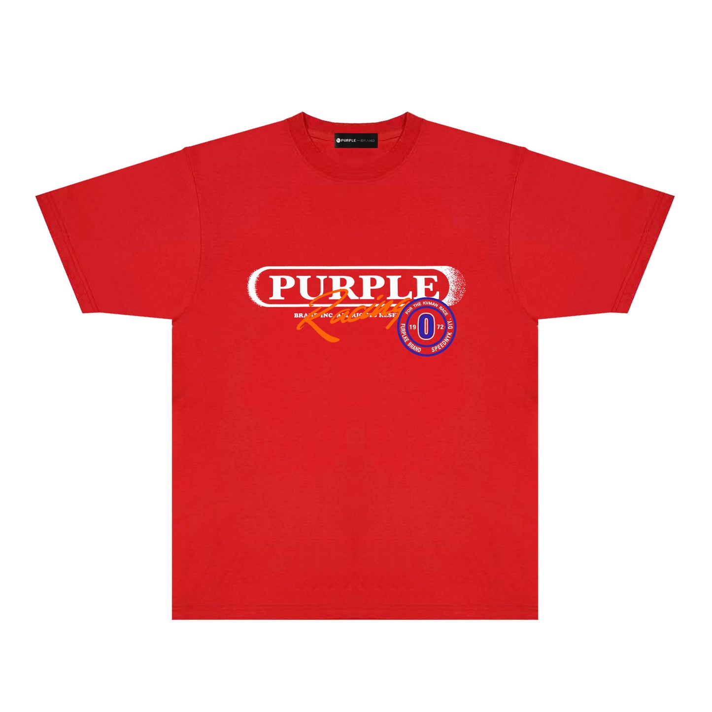 Purple Blurred Border Graphic T-Shirt Short Sleeve Casual Streetwear Tee PUR133