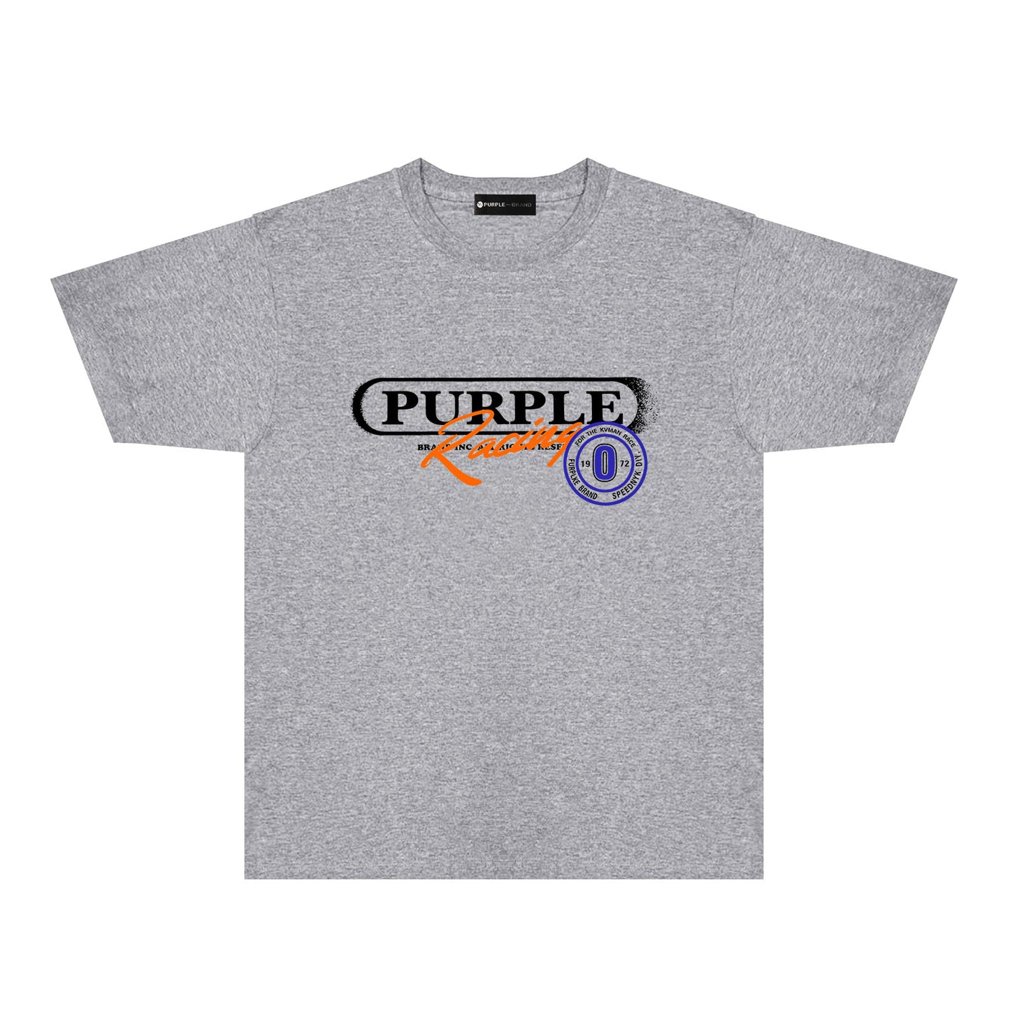 Purple Blurred Border Graphic T-Shirt Short Sleeve Casual Streetwear Tee PUR133