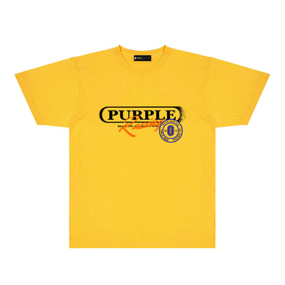 Purple Blurred Border Graphic T-Shirt Short Sleeve Casual Streetwear Tee PUR133