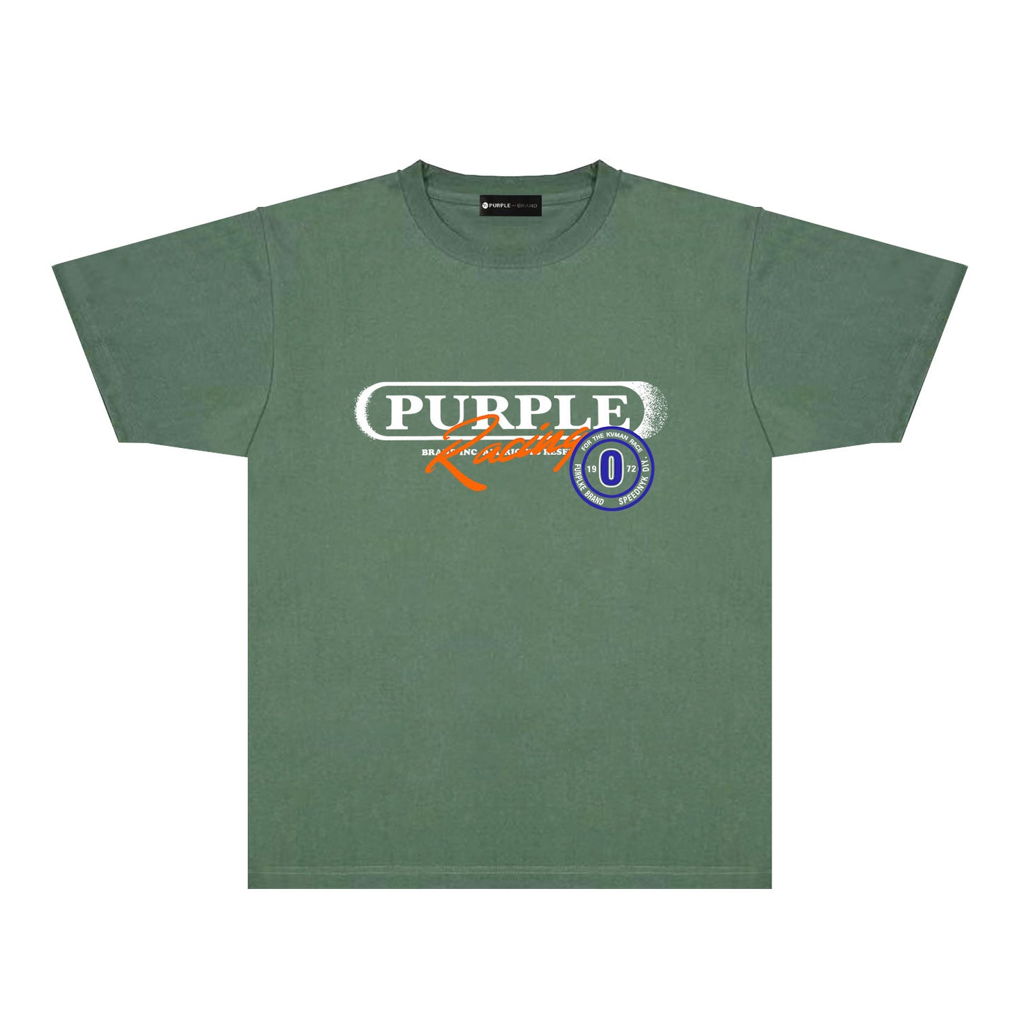Purple Blurred Border Graphic T-Shirt Short Sleeve Casual Streetwear Tee PUR133