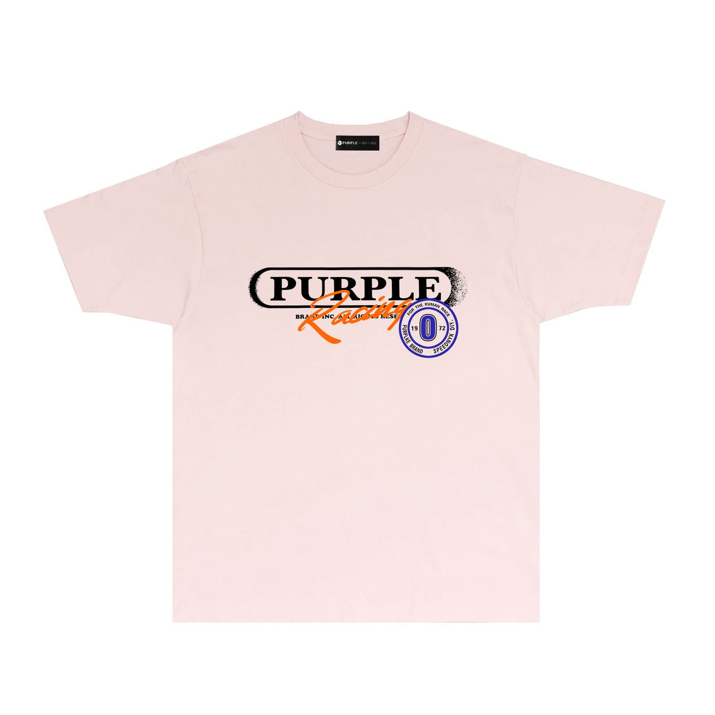Purple Blurred Border Graphic T-Shirt Short Sleeve Casual Streetwear Tee PUR133