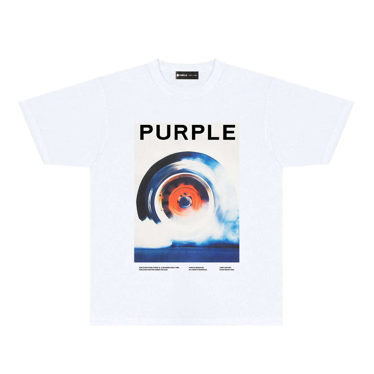 Purple Ocean Whirlpool Graphic T-Shirt Short Sleeve Casual Streetwear Tee PUR135