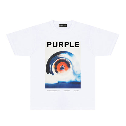 Purple Ocean Whirlpool Graphic T-Shirt Short Sleeve Casual Streetwear Tee PUR135