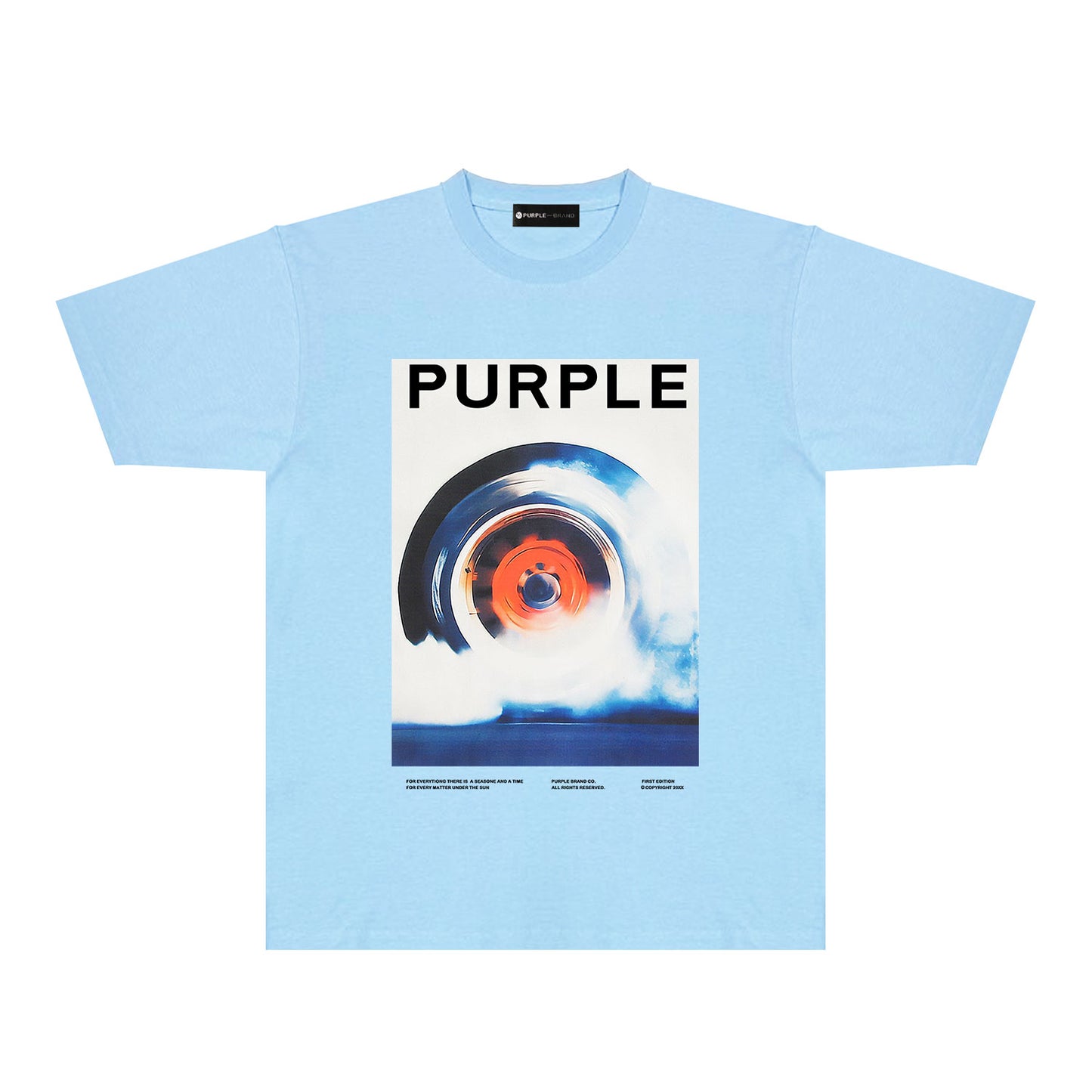 Purple Ocean Whirlpool Graphic T-Shirt Short Sleeve Casual Streetwear Tee PUR135