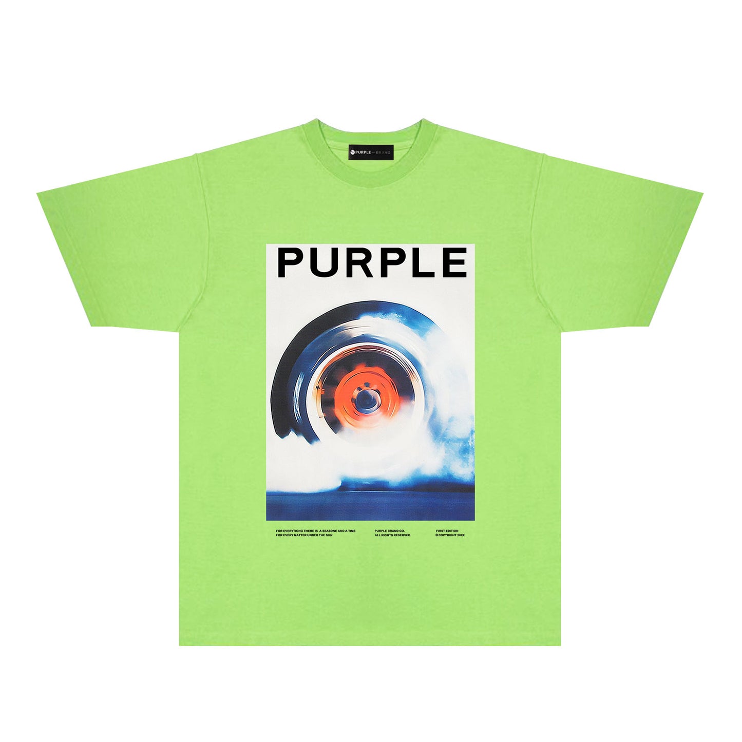 Purple Ocean Whirlpool Graphic T-Shirt Short Sleeve Casual Streetwear Tee PUR135