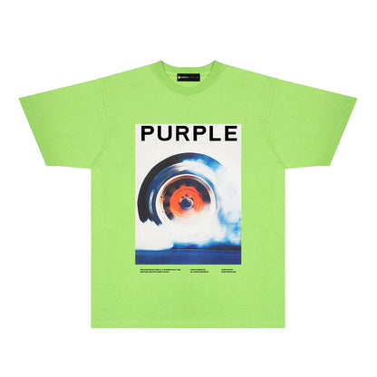 Purple Ocean Whirlpool Graphic T-Shirt Short Sleeve Casual Streetwear Tee PUR135