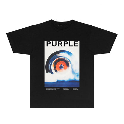 Purple Ocean Whirlpool Graphic T-Shirt Short Sleeve Casual Streetwear Tee PUR135