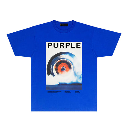 Purple Ocean Whirlpool Graphic T-Shirt Short Sleeve Casual Streetwear Tee PUR135