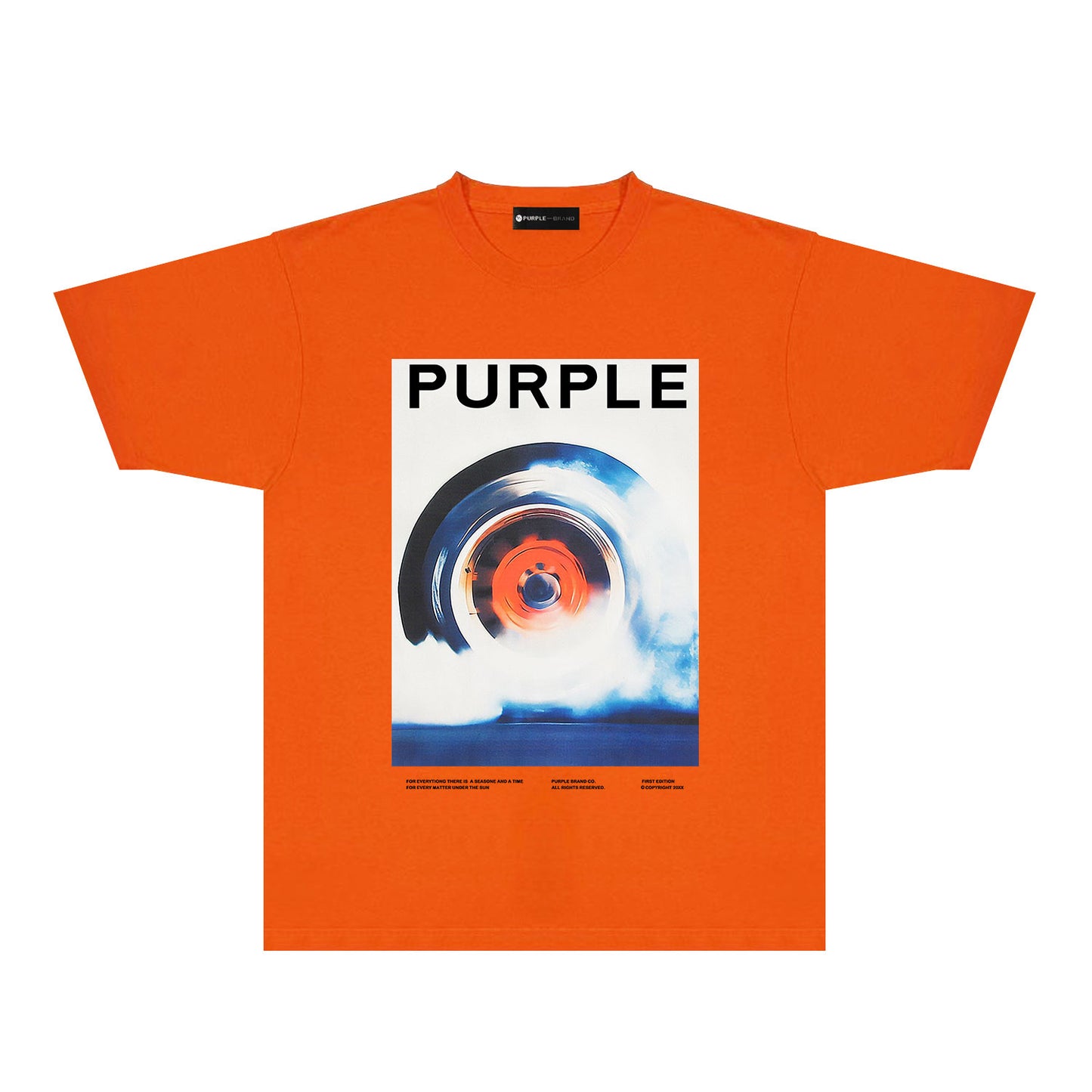 Purple Ocean Whirlpool Graphic T-Shirt Short Sleeve Casual Streetwear Tee PUR135