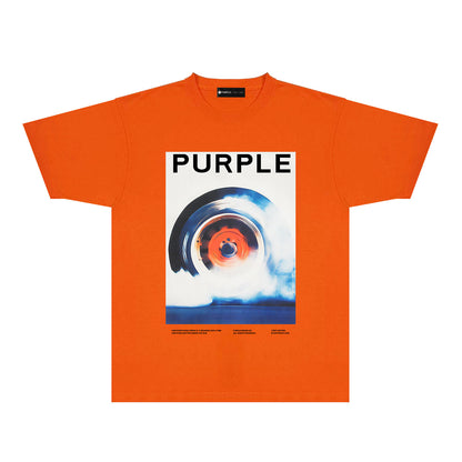 Purple Ocean Whirlpool Graphic T-Shirt Short Sleeve Casual Streetwear Tee PUR135