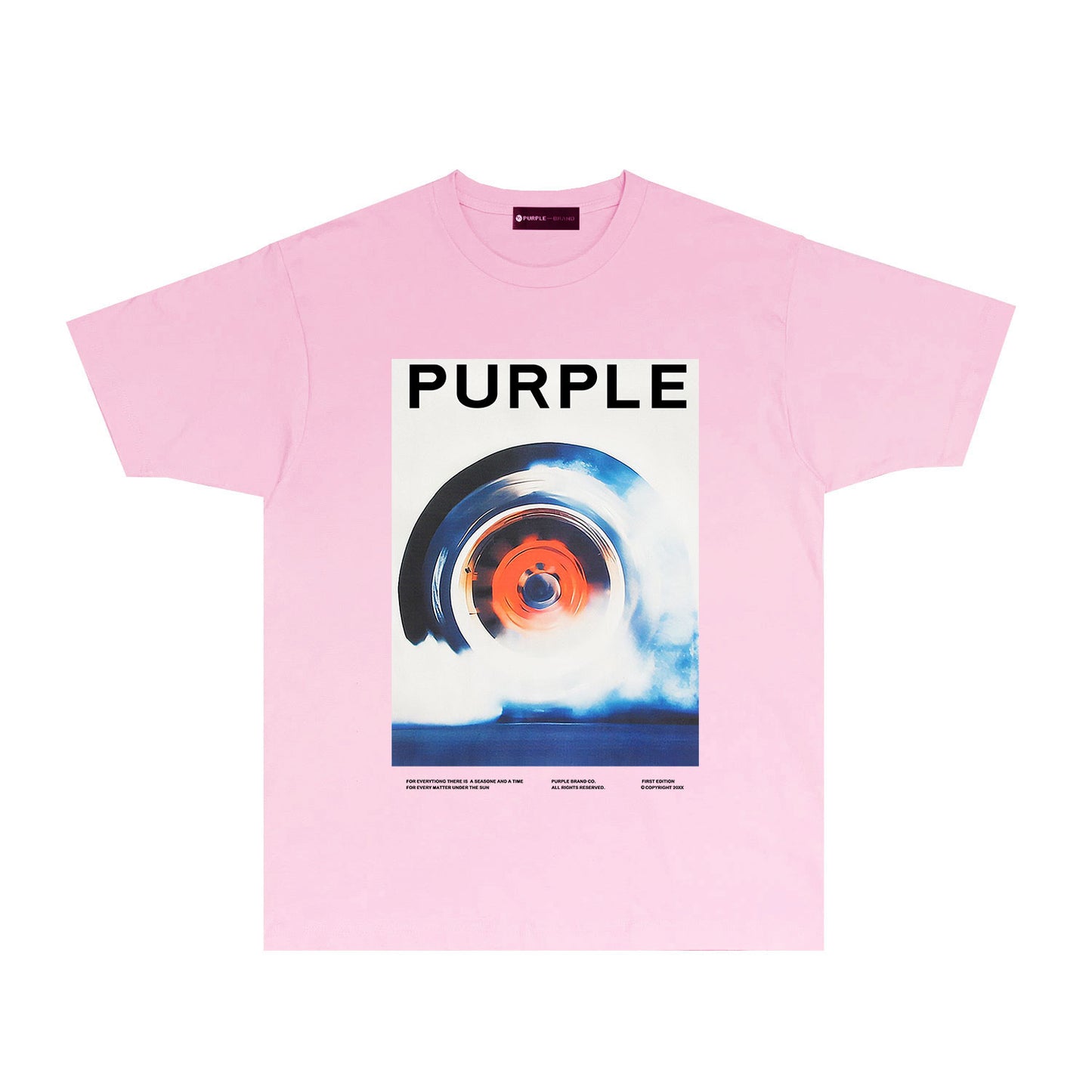 Purple Ocean Whirlpool Graphic T-Shirt Short Sleeve Casual Streetwear Tee PUR135