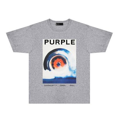 Purple Ocean Whirlpool Graphic T-Shirt Short Sleeve Casual Streetwear Tee PUR135