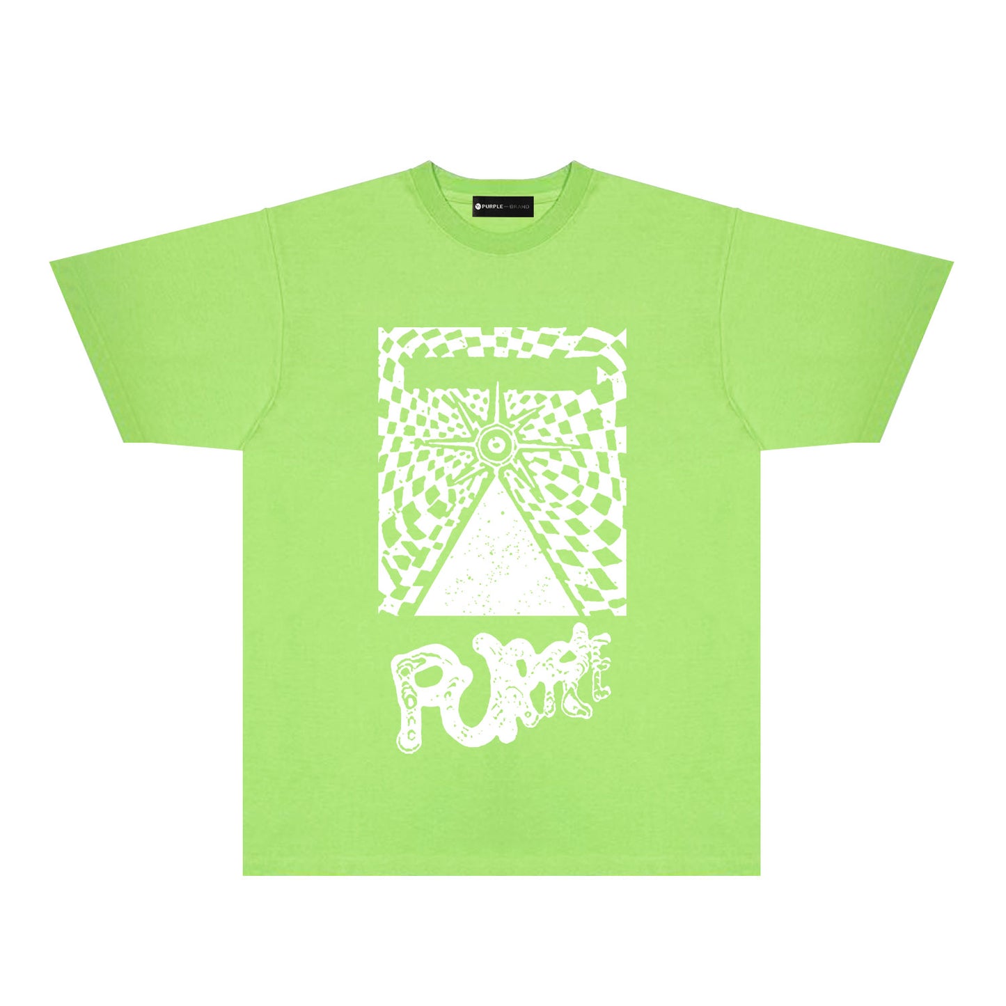 Purple Abstract Spider Web Graphic T-Shirt Short Sleeve Casual Streetwear Tee PUR137