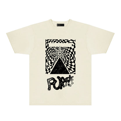 Purple Abstract Spider Web Graphic T-Shirt Short Sleeve Casual Streetwear Tee PUR137