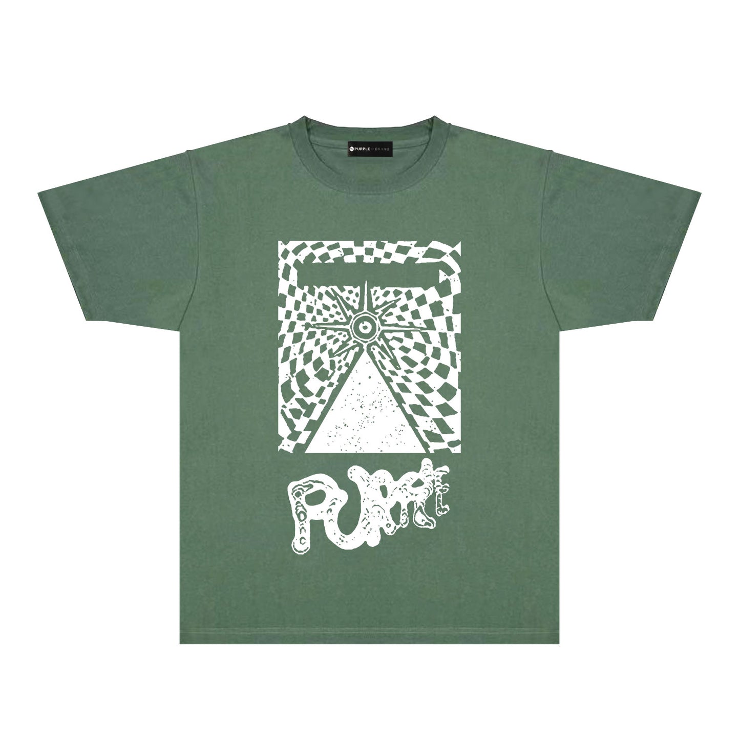 Purple Abstract Spider Web Graphic T-Shirt Short Sleeve Casual Streetwear Tee PUR137
