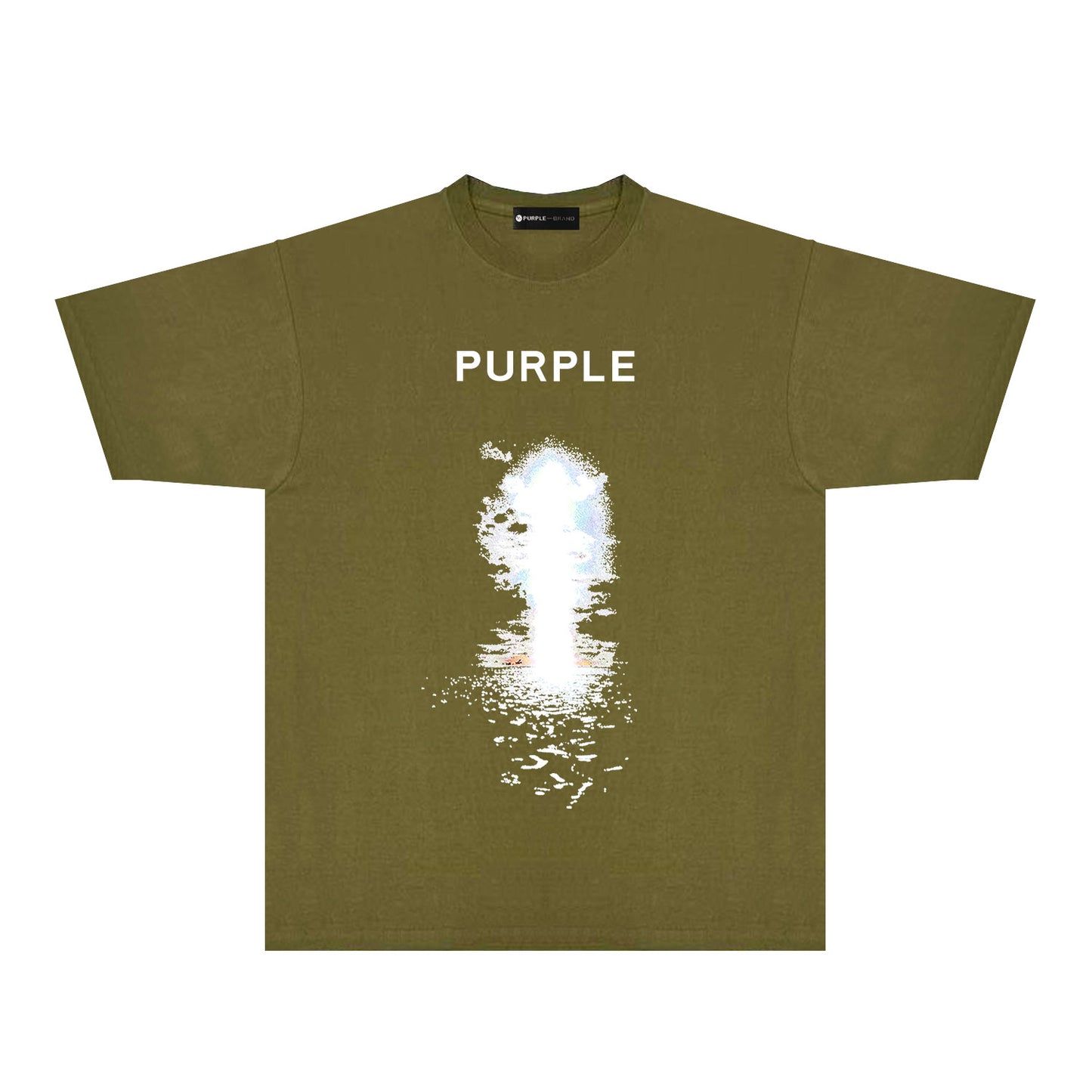 Purple Explosion Graphic T-Shirt Short Sleeve Casual Streetwear Tee PUR139