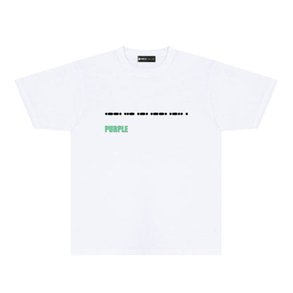Purple Radio Grid Graphic T-Shirt Short Sleeve Casual Streetwear Tee PUR141