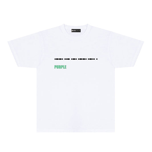 Purple Radio Grid Graphic T-Shirt Short Sleeve Casual Streetwear Tee PUR141