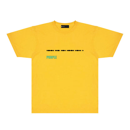 Purple Radio Grid Graphic T-Shirt Short Sleeve Casual Streetwear Tee PUR141