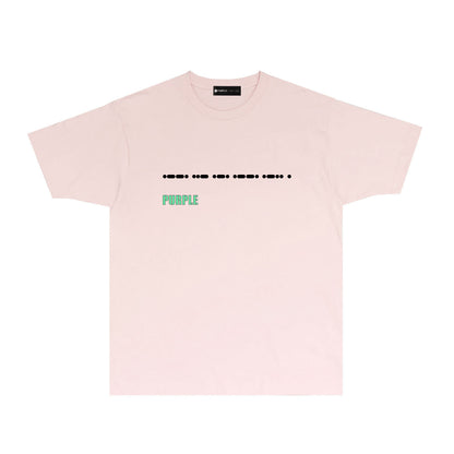 Purple Radio Grid Graphic T-Shirt Short Sleeve Casual Streetwear Tee PUR141