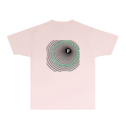 Purple Radio Grid Graphic T-Shirt Short Sleeve Casual Streetwear Tee PUR141