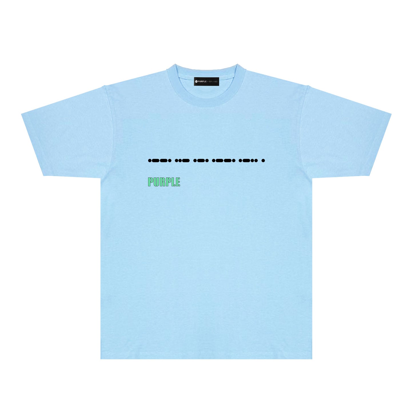 Purple Radio Grid Graphic T-Shirt Short Sleeve Casual Streetwear Tee PUR141