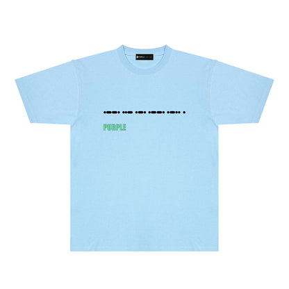 Purple Radio Grid Graphic T-Shirt Short Sleeve Casual Streetwear Tee PUR141