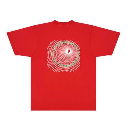 Purple Radio Grid Graphic T-Shirt Short Sleeve Casual Streetwear Tee PUR141